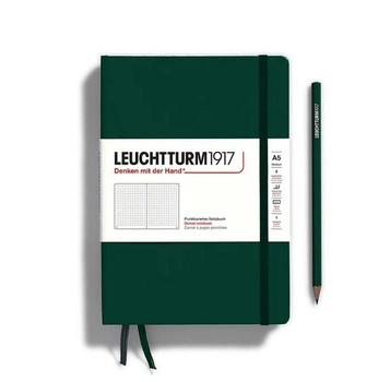 Блокнот Leuchtturm1917, Середній, Forest Green, Крапка, 251 арк.