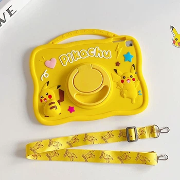 Чехол детский Silikon Power с подставкой и ремешком Apple iPad 9 (2021) 10.2 дюймов, Pikachu Yellow