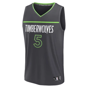 Баскетбольная майка джерси мужская Minnesota Timberwolves Anthony Edwards 5 Fanatics графит размер L оригинал (22256)