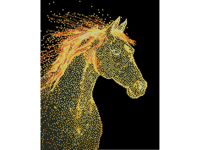 Алмазна мозаїка Сяючий кінь, Brushme (40x50 см), DBS50200