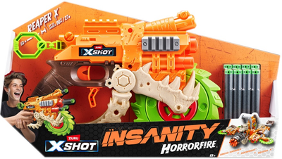 Швидкострільний бластер Zuru X-Shot Insanity Horrorfire Reaper-x 8 патронів (36730) (193052064202)
