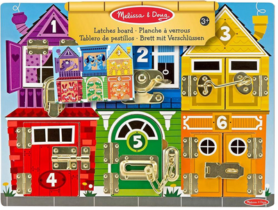 Drewniana tablica Melissa & Doug z zasuwkami (SM93406/6075185) (681147006140)