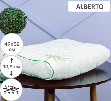 Подушка ортопедическая MirSon №6102 Green nature Alberto Memory 49х32х10.5 см (2200003262568)