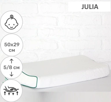 Подушка ортопедическая MirSon №6121 Green nature Julia KIDDY Memory 50х29х8\5 см (2200003262759)