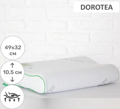 Подушка ортопедическая MirSon №6101 Green nature Dorotea Memory 49х32х10.5 см (2200003262551)