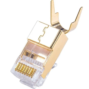 RJ45-ZTM-CAT7-PSDJ - Разъем RJ45 8P8C 1шт проходной штекер для витой пары Cat6A-Cat7