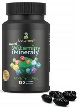 Suplement diety Better Me Multi Witaminy i Minerały 120 kapsułek (5904422547684)