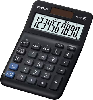Kalkulator biurkowy Casio 10 cyfr Black (MS-10F-WA-EP)