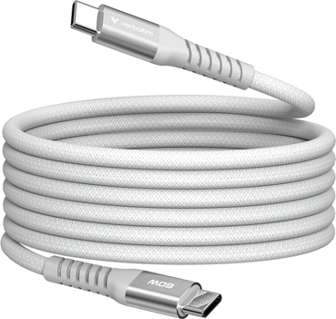 Кабель Verbatim 60 Вт, USB-C–USB-C, 120 см Сірий (31850)