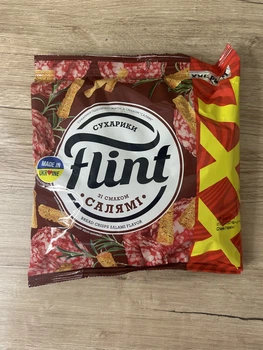 Сухарики Flint пшенично-житні зі смаком "Салямі" 140 г