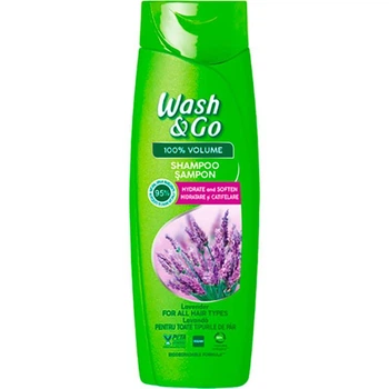 Шампунь Wash Go 360ml з екстрактом лаванди для всіх типів