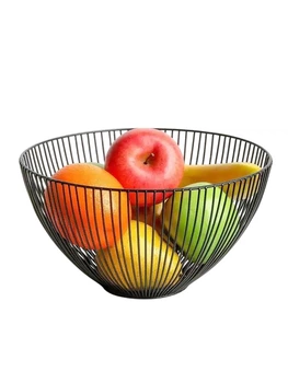 Фруктовница из нержавеющей стали сеточка 25x14x10 см черная (CPD-006)