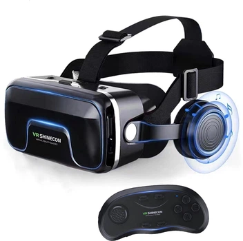 Очки-шлем виртуальной реальности Shinecon VR SC-G04DEA black + Джойстик Shinecon B01SC (SC-G04EA+SC-B01)