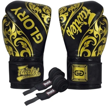 Боксерські рукавиці Fairtex BGVG2 Velcro Black 16 унцій (бинти в комплекті)