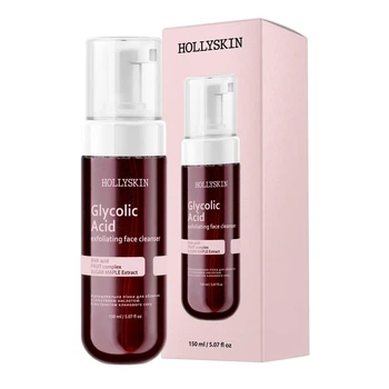 Відлущувальна пінка для обличчя з гліколевою кислотою Hollyskin Glycolic Acid 150 мл