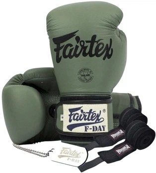 Боксерські рукавиці Fairtex BGV11 Green 14 унцій (бинти в комплекті)