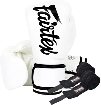 Боксерські рукавиці Fairtex BGV14 White 16 унцій (бинти в комплекті)