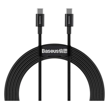 Кабель Baseus Superior Series Type-C-Type-C 100W 5A 2м для швидкого заряджання та передачі даних Black (CATYS-C02)