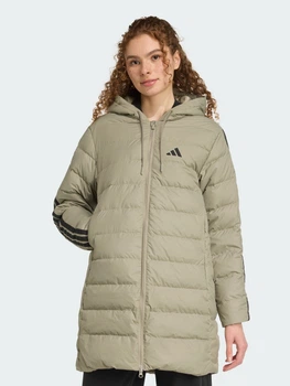 Пуховик зимовий жіночий Adidas Essentials Climawarm 3-Stripes JM4087 XS Світлий хакі (4068811667511)