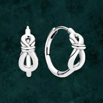 Серебряные сережки "Символ бесконечности" Pandora (Пандора) 298889c00