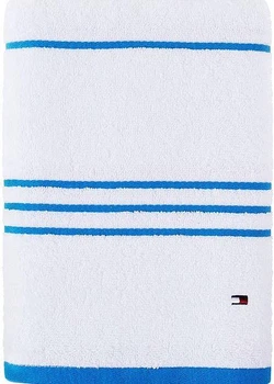 Рушник бавовняний Tommy Hilfiger банний 76x138 см Modern American Біло-блакитне