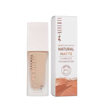 Тональная основа матирующая увлажняющая Neverti Natural Matte (NP302), 002 Warm Ivory Светло-бежевая