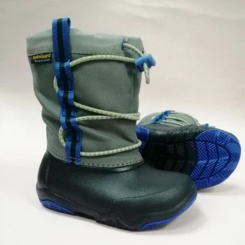 Зимові чоботи Crocs Kids Swiftwater Waterproof Boot K чорні з сірим c8 24-25 204657-ODE