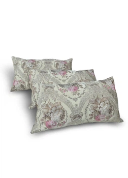 Комплект декоративных подушек Firanka Flowers 38х38см 3шт бежевый с коричневым и золотистым (п_0806)
