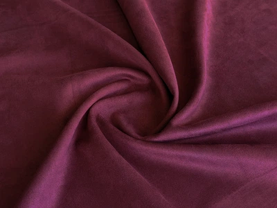 Ткань Замша стрейч, винный, пог. м. (з15, 2505049A, цв9)