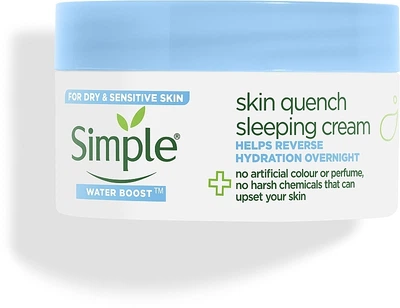 Успокаивающий ночной крем - Simple Water Boost Skin Quench Sleeing Cream 50ml (967605-1228857-2)