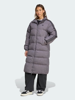 Пуховик зимовий довгий жіночий Adidas Originals Adicolor JX2952 XS Сірий (4068808527484)