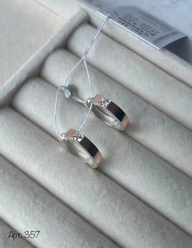 Серебряные серёжки с золотой пластиной Солнце