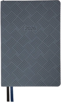 Ежедневник датированный Leo Planner 2026 Urban A5 368 страниц Серый (252692) (5056574457417)