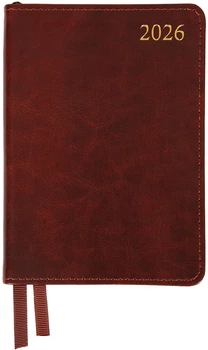 Ежедневник датированный Leo Planner 2026 Aldento A6 352 страницы коричневый (252674) (5056574457073)