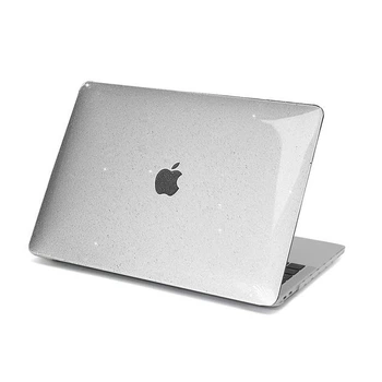 Прозрачный чехол с блестками накладка Hardshell для MacBook Air 13,6" M2 2022 A2681 / M3 2024 A3113 / M4 2025 A3240 Glitter Case ультратонкий пластик