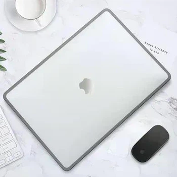 Чехол накладка для MacBook Air 13.6" (M2 | M3 | M4) 2022-2025 Zamax Soft Shield Protective Case grey-white
