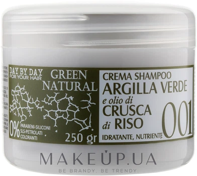 Крем-шампунь із зеленою глиною й олією рисових висівок - Alan Jey Green Natural Cream-Shampoo 250g (793614-60627)