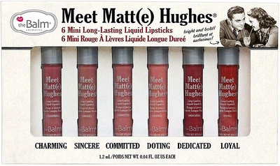 Мини-набор матовых помад для губ - theBalm Meet Matt(e) Hughes 6 mini Liquid Lipsticks (lipstick/6x1.2ml) (853144-92430)