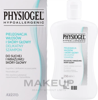 Делікатний шампунь для сухої та чутливої ​​шкіри голови - Physiogel Scalp Care Mild Shampoo 250ml.
