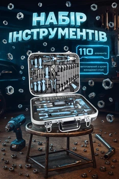 Универсальный набор инструментов 110 элементов BRÜDER MANNESMANN Quantool Q25100 Германия