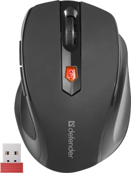 Миша бездротова DEFENDER Ultra MM-315 6 кнопок, 1600 dpi, чорна