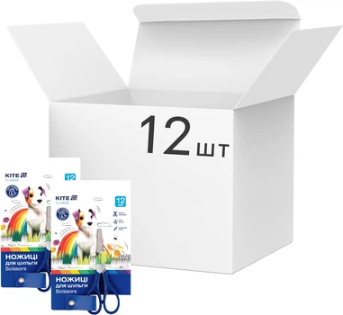 Набір ножиць дитячих Kite Classic для лівшів 12 см 12 шт Синіх (K-149-2)