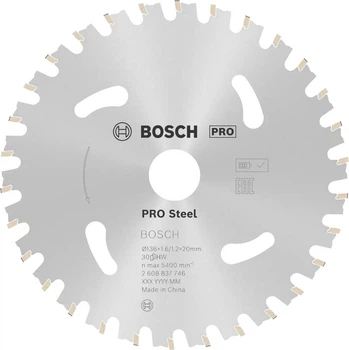 Пильный диск по металлу Bosch PRO Steel 136x20x1,6 мм (2608837746)