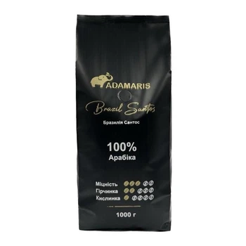 Кава в зернах Adamaris Brazil Santos 1кг