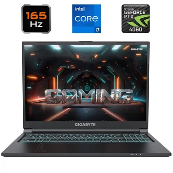 Игровой ноутбук Gigabyte G6 KF (KF-H3EE894KD) / 16" (1920x1200) IPS / Intel Core i7-13620H (10 (16) ядер по 3.6 - 4.9 GHz) / 16 GB DDR5 / 1000 GB SSD / nVidia GeForce RTX 4060, 8 GB GDDR6, 128-bit / WebCam