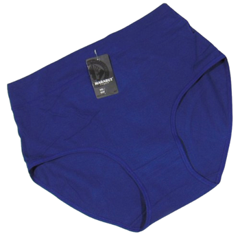 Утягивающие высокие трусы хлопок 2XL синие Marabut 5016