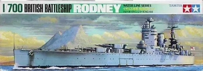 Пластиковая сборная модель Tamiya корабль 1:700 Rodney Bri. Battleship 77502