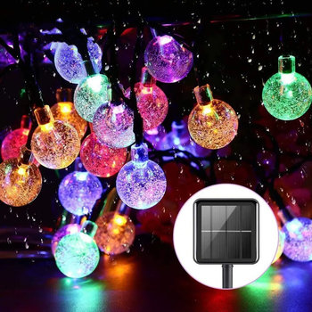 Уличная солнечная гирлянда Шарики 7 м, 50 LED, RGB
