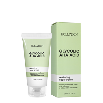 Крем для обличчя відновлювальний HOLLYSKIN Glycolic AHA Acid з гліколевою кислотою 50 мл