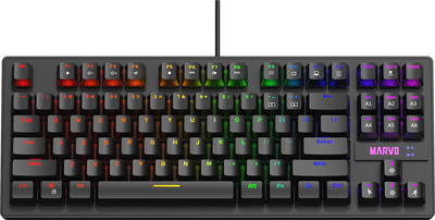 Klawiatura przewodowa Marvo KG901 Jixian Blue USB Black (KG901 CZ/SK)